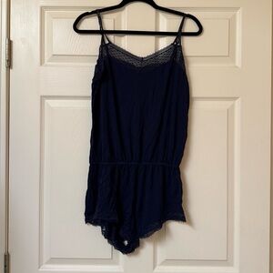 Eberjey Navy Lace Romper